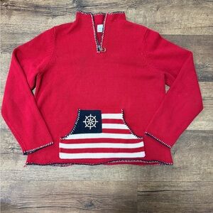 Liz Claiborne Red Striped Women's Sweater